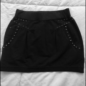 NWOT - Black Mini Skirt with Stud detailing